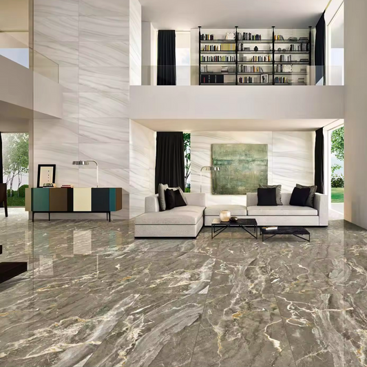 The Elegant Choice of Grey Patterned Marble Tiles