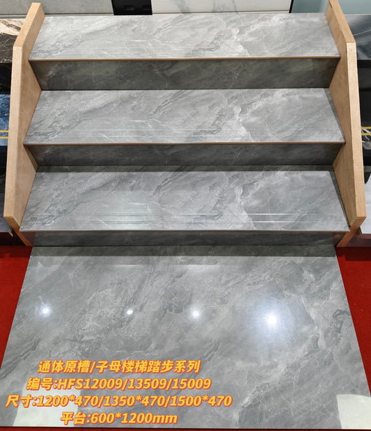 Fatong 470*1200MM 470*1350MM 470*1500MM Full Polished Step Tile Marble Stair Tiles HFS12009 HFS12002 HFS12021